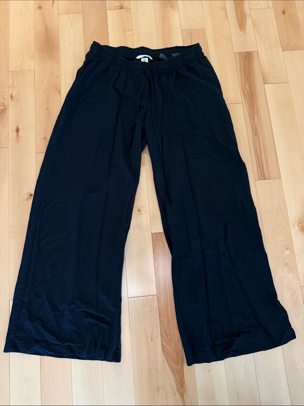 Maternity navy  Wide-Leg Lounge Pants linen blend